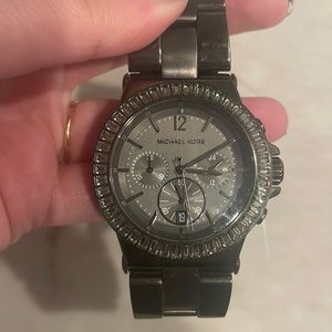 Gun metal Michael Kors black watch